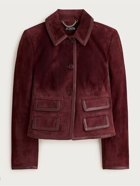 ISO JCrew Lucie Suede Jacket in Deep Burgundy